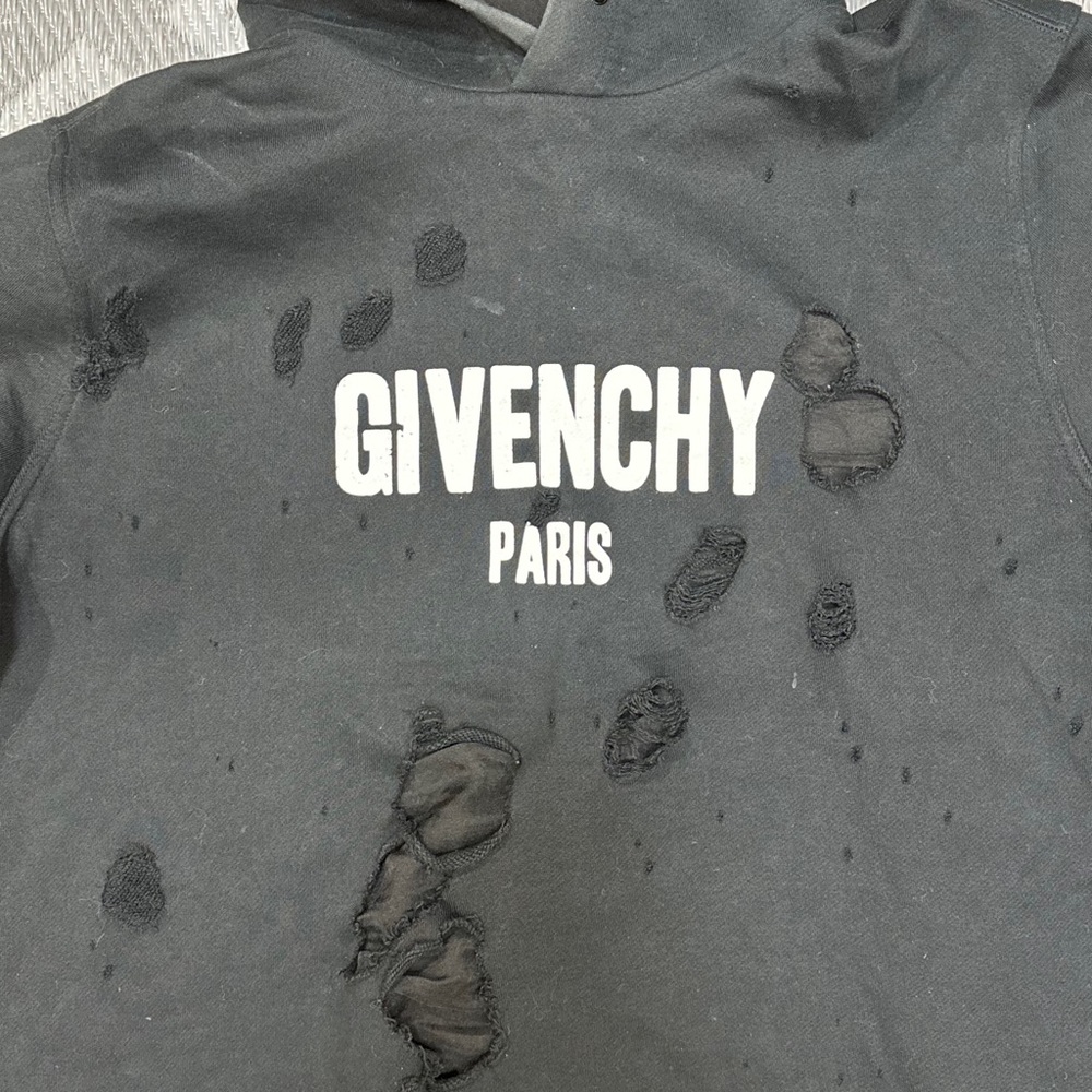 Givanchy Paris Destroyed Logo Print Sweatshirt [1298] - Picture 12 of 16